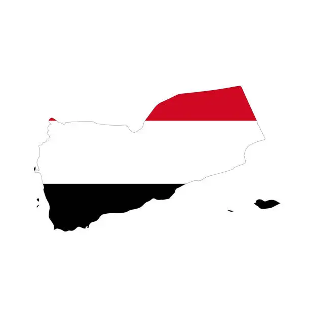 Vector illustration of flag maps yemen