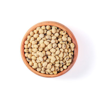Soy Beans (Dried Soya Beans, Food Grain). Soybean Grain in Pottery