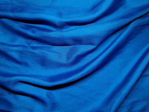 blue fabric fold texture background