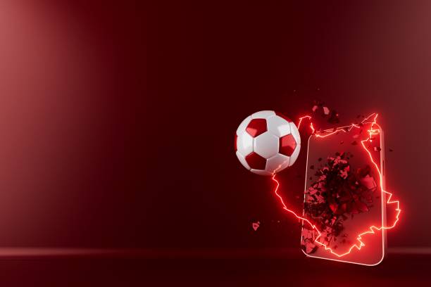 istock 3d football object design. realistic rendering. abstract futuristic background. 3d illustration. motion geometry concept. sport competition graphic. tournament game bet content. soccer ball element. 1439119397