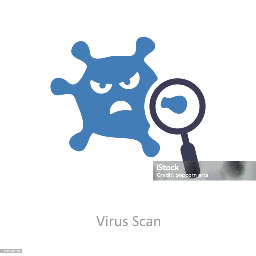 Computer Virus Scan Icon Virus Scan Stock Illustration - Download Image Now - Computer Virus ...