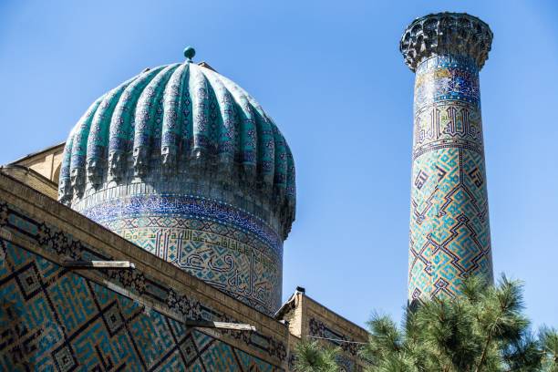 istock Complex with blue ceramic ornaments  in Samarkand, Uzbekistan 1439123605