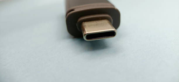istock Adapter USB Type C to USB 3.0 Type-C Adapter OTG cable converters.macro shot 1439125165