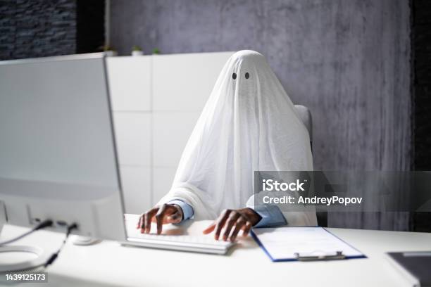 Ghostwriter In Office Creative Ghost Writer Stock Photo - Download Image Now - 35-39 Years, Adult, Adults Only