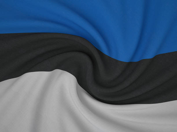 istock Twisted fabric Estonia flag 1439129390