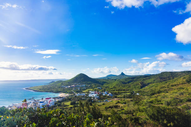 Dajian stone hill and sea view in Kenting national park in Hengchun peninsula Taiwan
