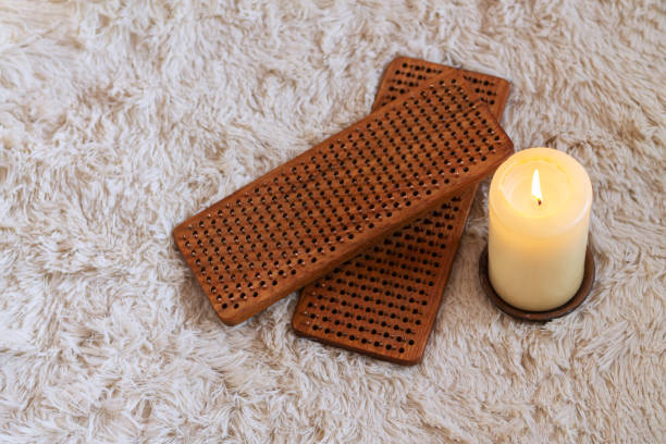 istock Sadhu board with candle for mindfulness meditation concept 1439130030