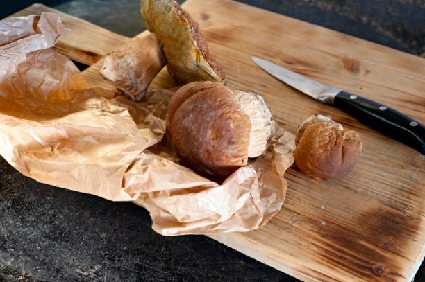 istock Freshly collected porcini mushrooms on the cutting board 1439132784