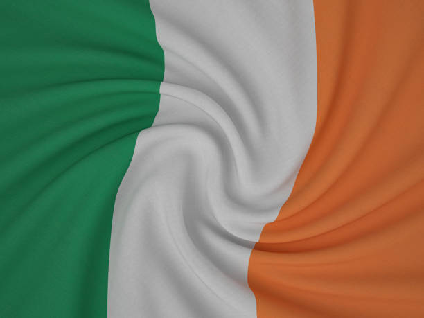istock Twisted fabric Ireland flag 1439133425