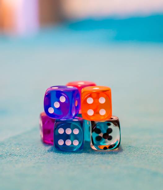 istock Selective focus shot of several dices on the table 1439134035