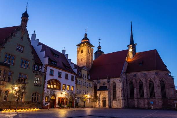 istock Low angle shot of a large building in Germany under a blue sky 1439139829