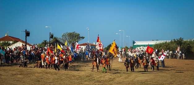 Aljubarrota, Portugal – August 16, 2014: Aljubarrota, Portugal - August 16, 2014: Aljubarrota Battle Recreation