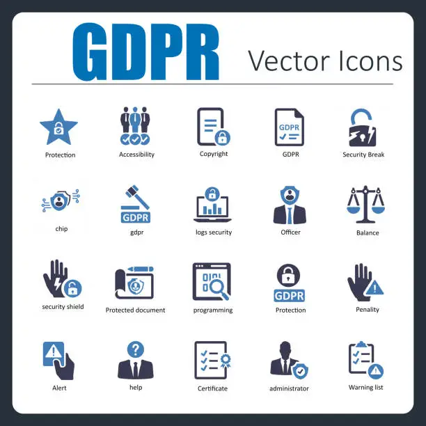 Vector illustration of GDPR