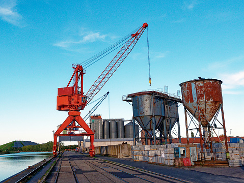 harbor crane in Fuerth, germany