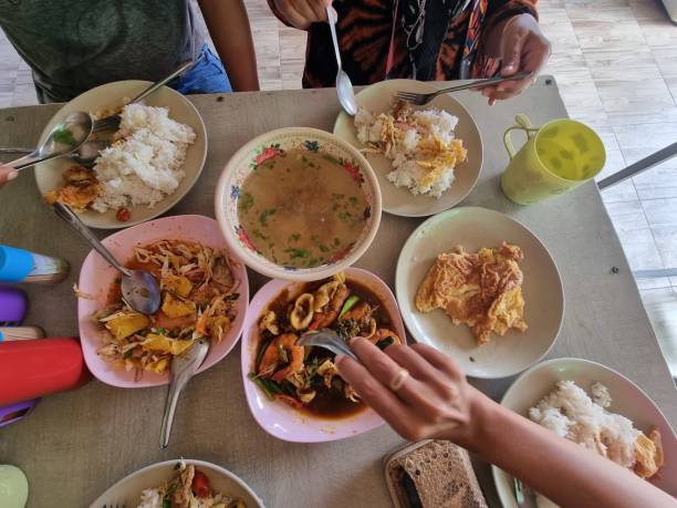 istock Families are eating together on the table. 1439156786