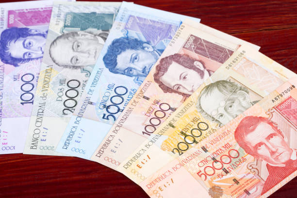 istock Old Venezuelan bolivar a business background 1439157385