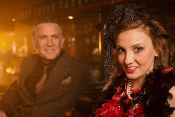 istock Retro pub celebration Senior man and  young woman 1439158953