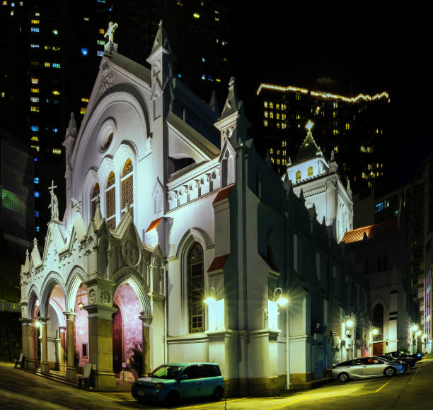 istock Cathedral of the Immaculate Conception at Night 1439160736