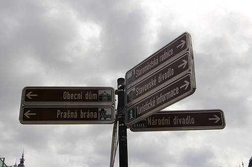 Czech Republic - Prague - direction signs