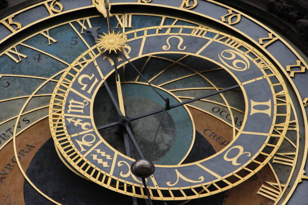 Czech Republic - Prague - Astronomical clock of Prague stock photo