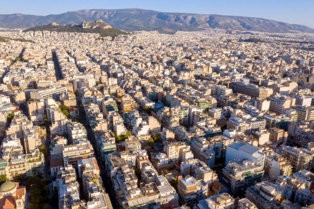 istock Cityscape and Rooftops in Athens, Mount Lycabettus, Greece 1439170700