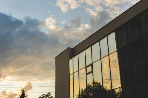 istock Office building at sunset or sunrise 1439173279