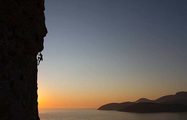 Woman rockclimbing