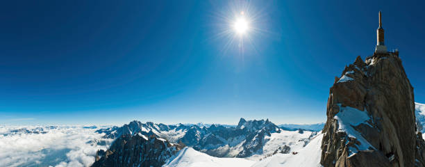Entrèves Mont Blanc golden hour at sunset with snow