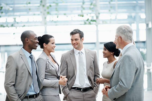 istock Business woman talking with her team 143917469