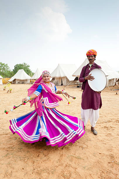 istock Indian Folk Dancer and Musician 143917560