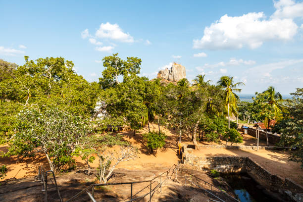 スリランカ、ミヒンタレーの緑豊かな熱帯の風景 - asia forest sri lanka rock ストックフォトと画像