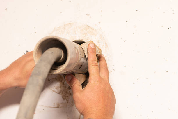 istock Wall breakthrough through a core drilling by professionals with the aid of a machine 1439176214