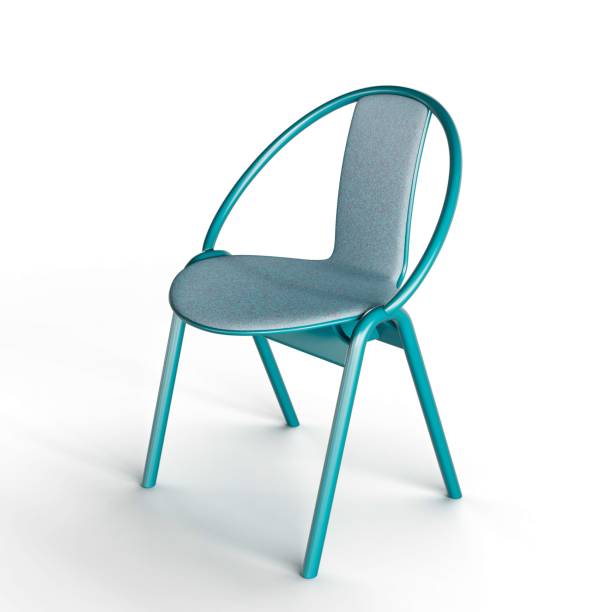 istock 3d rendering of a turquoise plastic chair with a soft seat isolated on a white background 1439177878