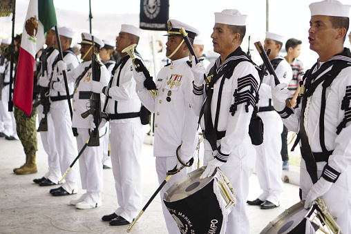 Topolobampo, Mexico – June 01, 2019: Marines day in Mexico / Dia de la marina