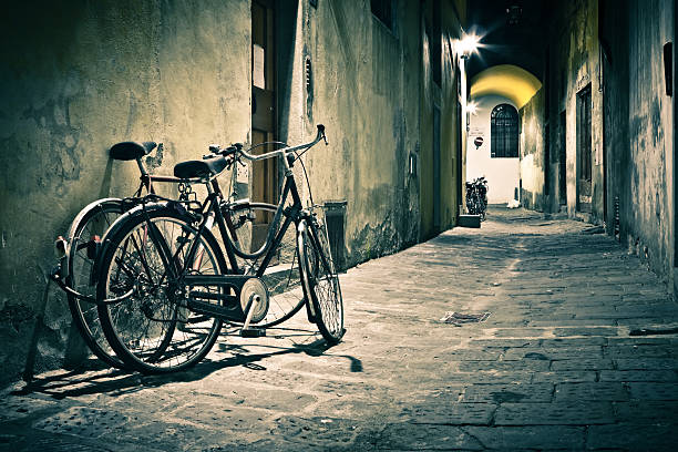 istock Bicycles in a Dark Alley, Firenze at Night 143918339
