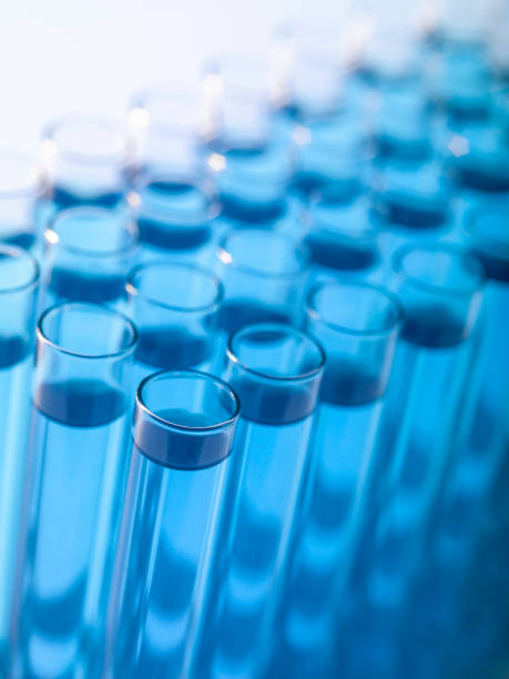 istock Test tubes in a laboratory experiment chemistry 1439183446