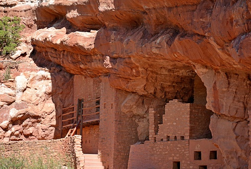 An amazing shot of the Manitou Cliff Dwellings landmark located in Manitou, USA
