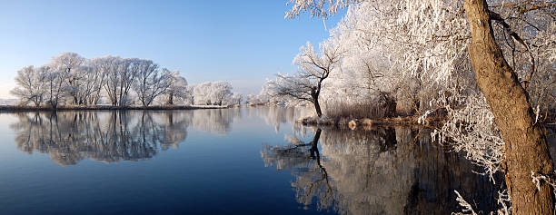 istock winter landscape at Havel River (Germany) 143918353