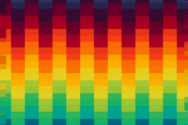 An illustration of a cool rainbow square pattern - perfect for wallpapers and backgrounds