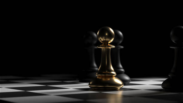 istock Chess pawn piece outstanding. Leadership concept 1439187320