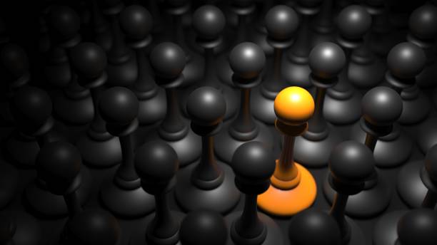 istock Chess pawn piece outstanding. Leadership concept 1439187387