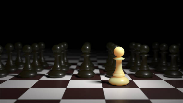 istock Chess pawn piece outstanding. Leadership concept 1439187518