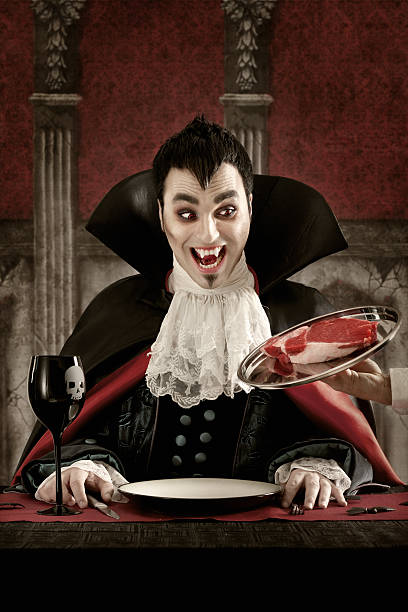 Vampire ordering meat Vampire ordering meat vampire stock pictures, royalty-free photos & images