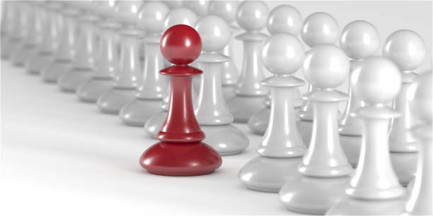 istock Chess pawn piece outstanding. Leadership concept 1439188079