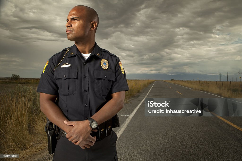 Porträt von Polizist - Lizenzfrei Polizei Stock-Foto