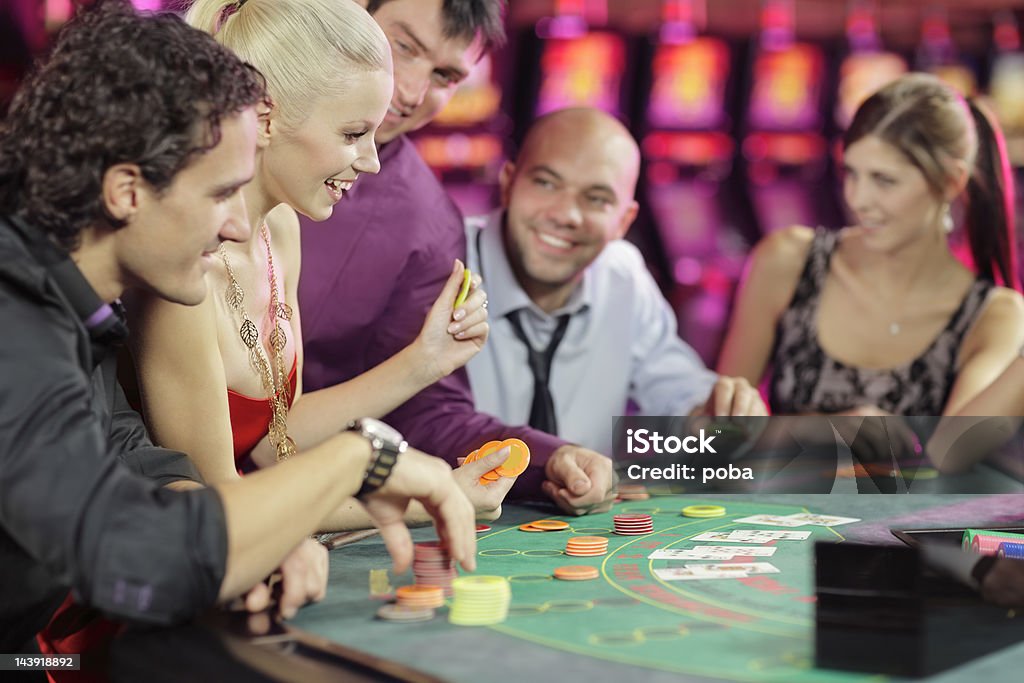 Salle de poker - Photo de Casino libre de droits
