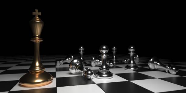 istock Chess king. Leader success concept. Business leader concept 1439189238