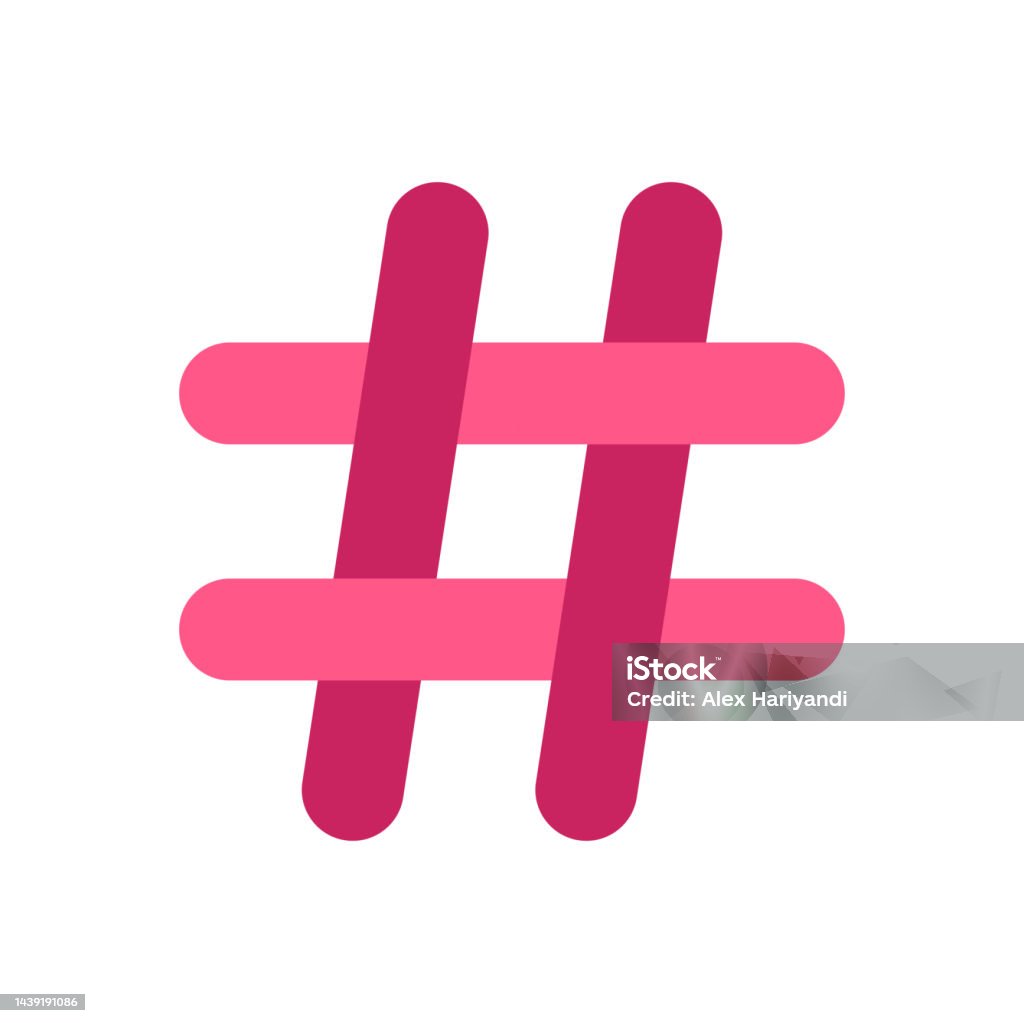 Hashtag Roses Symbole De Hashtag Rose Illustration Vectorielle Vecteurs libres de ...