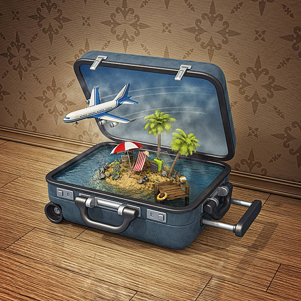 istock vacation island in suitcase 143919118