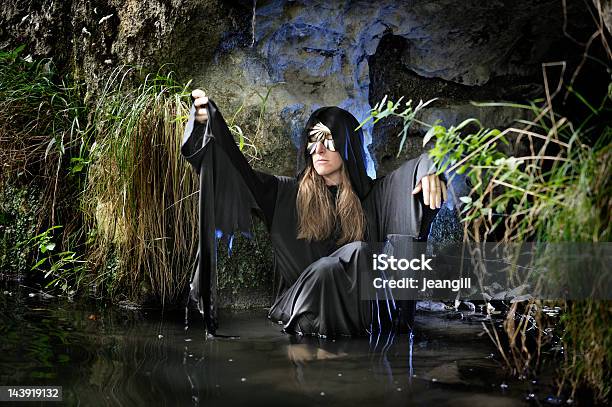Swamp Hag In Magic Cave Stock Photo - Download Image Now - Swamp, One Woman Only, Witch